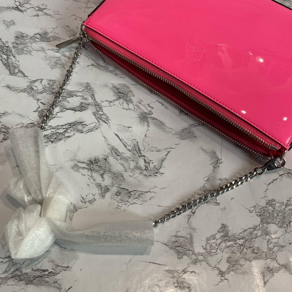 New Christian Louboutin Loubila patent leather bag in Poupidou pink - Picture 8 of 9